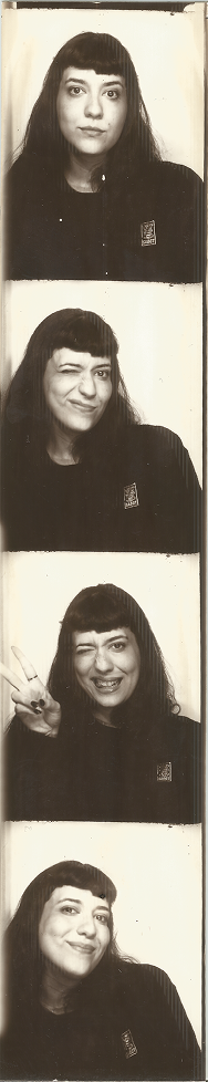 Four photobooth portraits of Amanda Camin